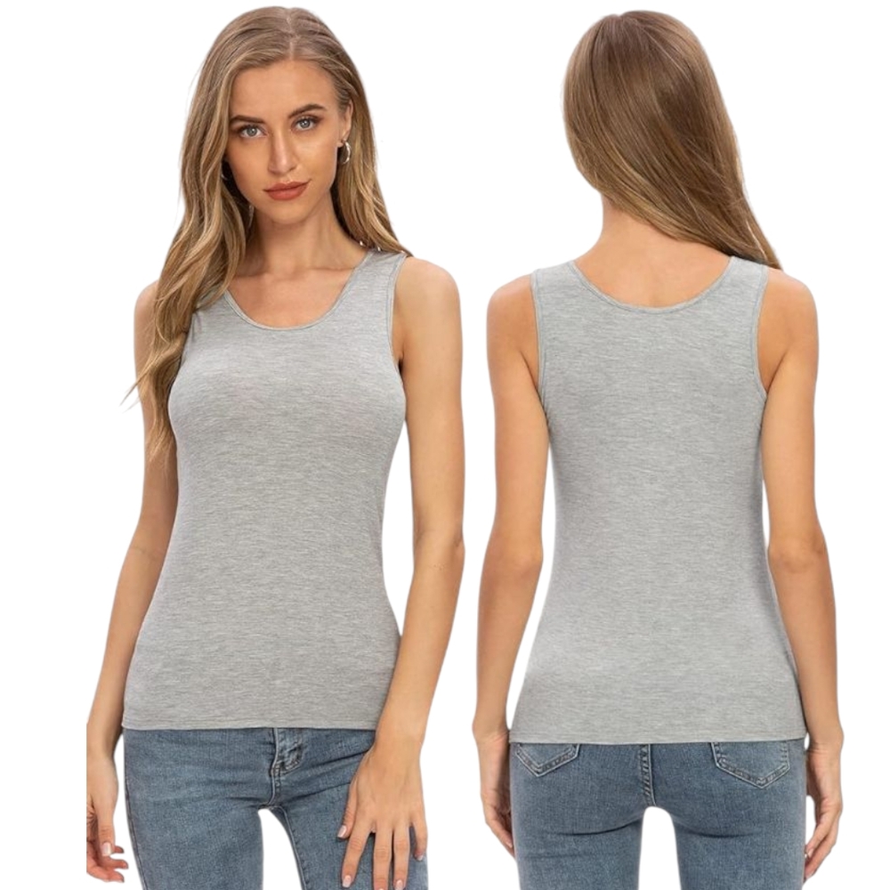 Gray Sleeveless Women's Top
